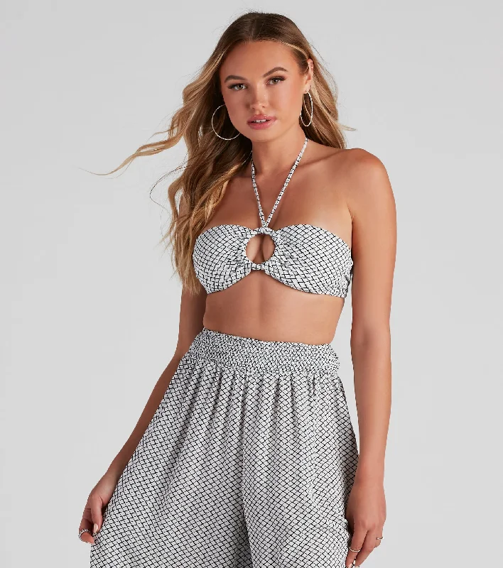 So Retro Halter Bandeau Top