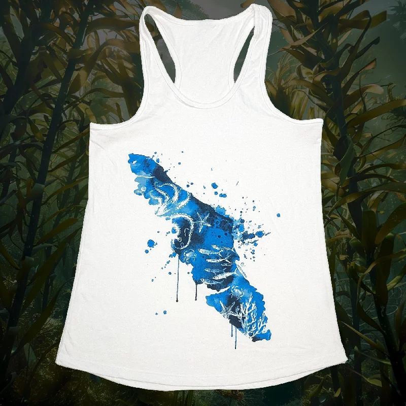 Womens Watercolour Island tank top