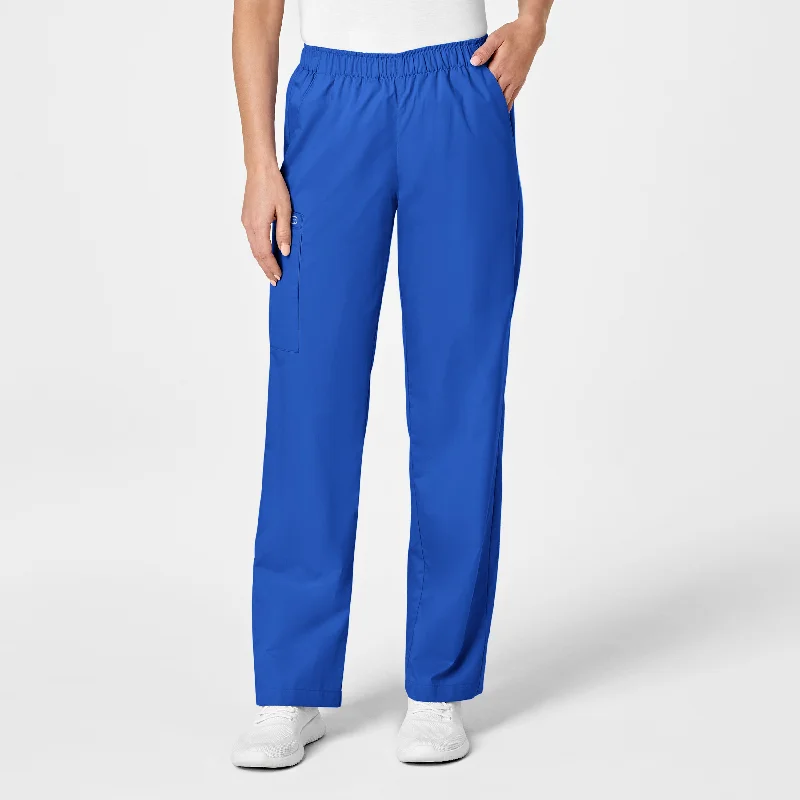 WonderWORK Women's Pull-On Cargo Scrub Pant - Royal