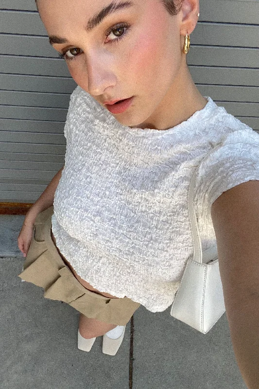 Weekend Shopping Extravaganza CRINKLED TEXTURE TSHIRT