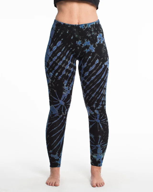 Womens Tie Dye Yoga Leggings in Blue