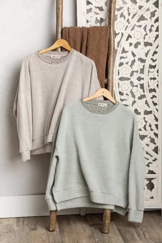 Crewneck Brushed Soft Knit Top