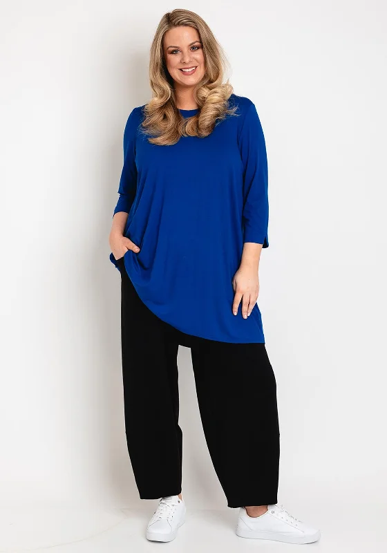 NOEN Round Neck Jersey Tunic Top, Cobalt