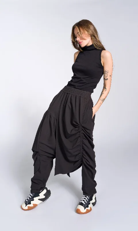 Draped Drop Crotch Pants