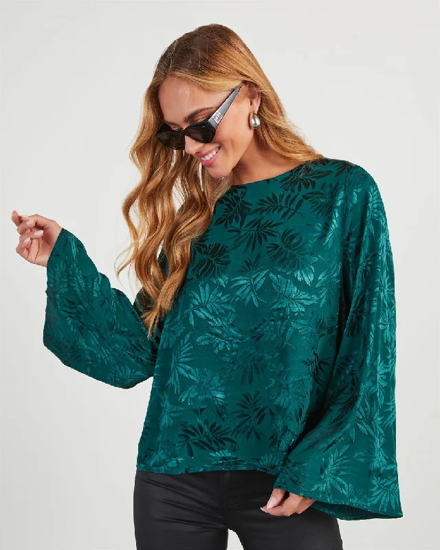 Odette Embossed Wide Sleeve Top