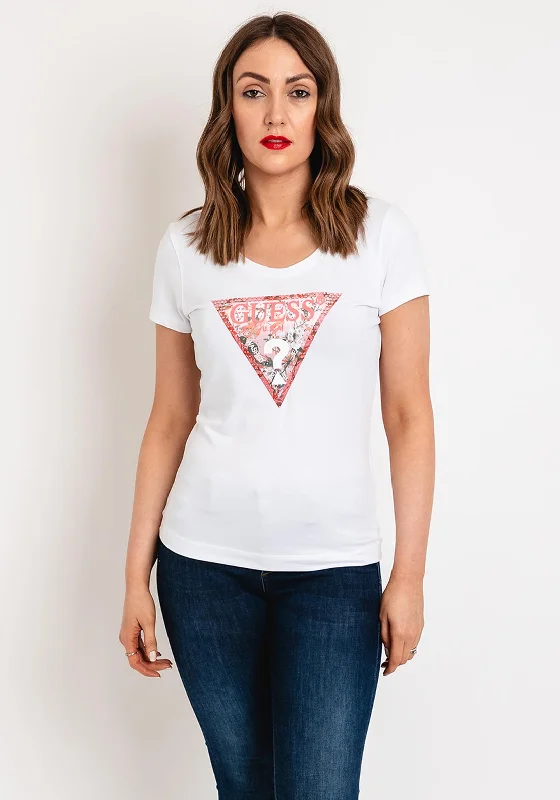 Guess Embellished Logo T-Shirt, White