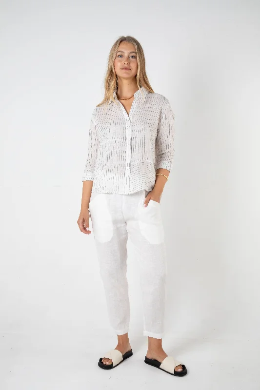 SUTTON HEMP PANT - WHITE