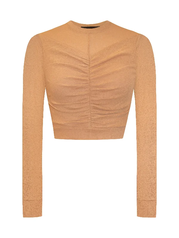 Ruched Long Sleeve Top