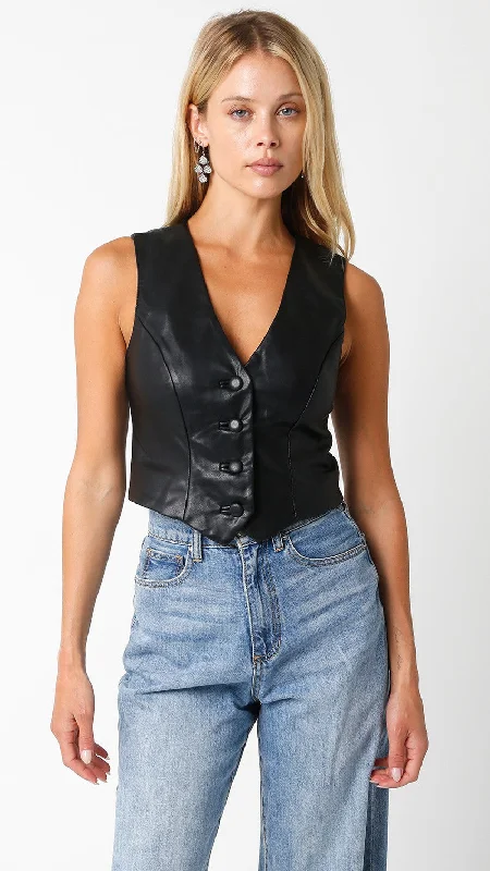 Vegan Leather Vest