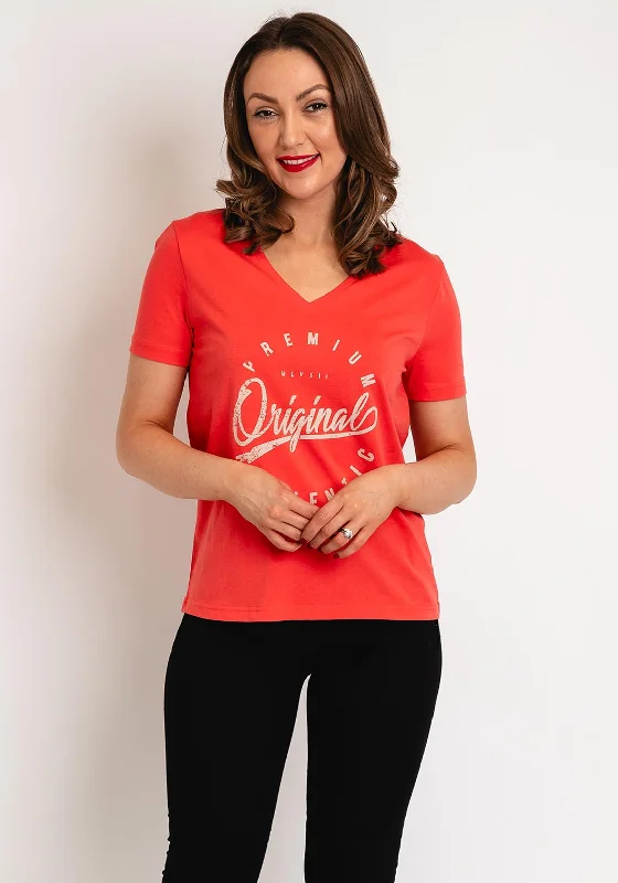 B.Young Tilli Graphic Cotton Tee, Cayenne