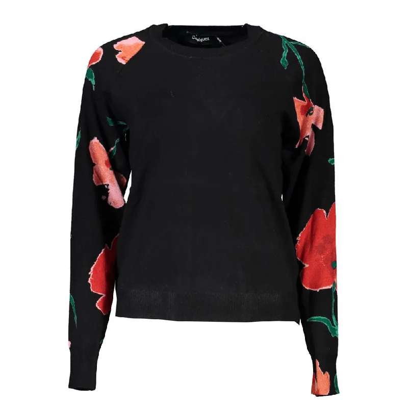 Weekend Savings Spectacular Desigual Chic Contrast Crew Neck Women's Sweater