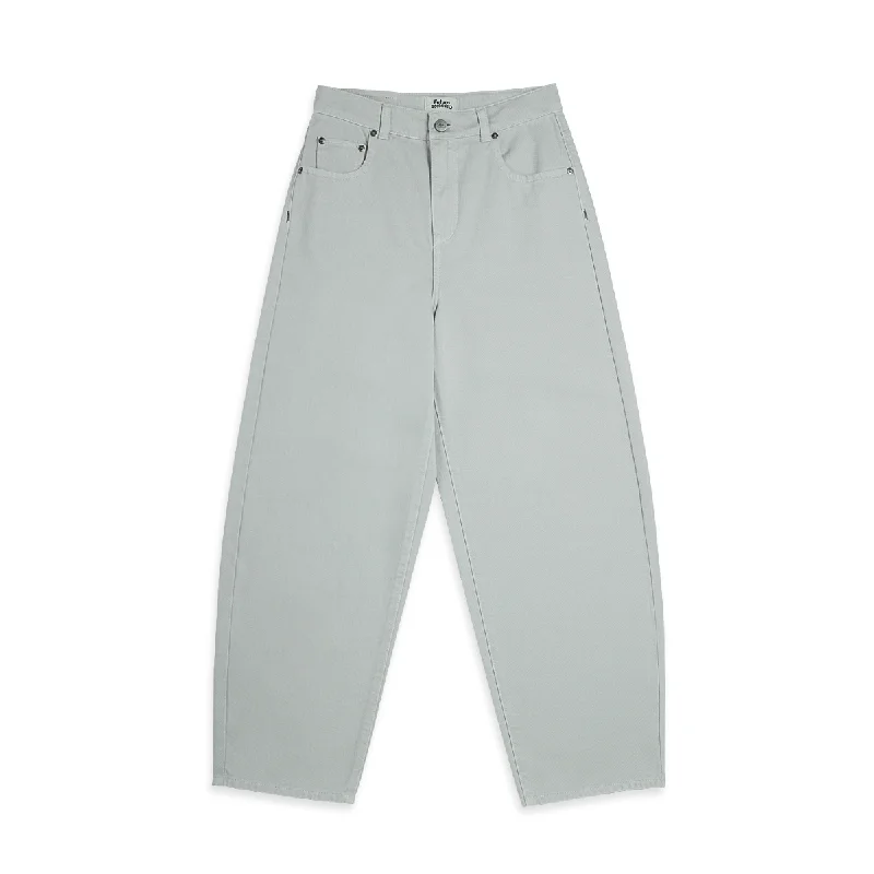 High Waisted Barrel Jeans Flint Grey