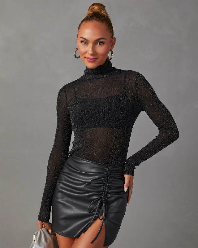 Nightfall Mock Neck Long Sleeve Top