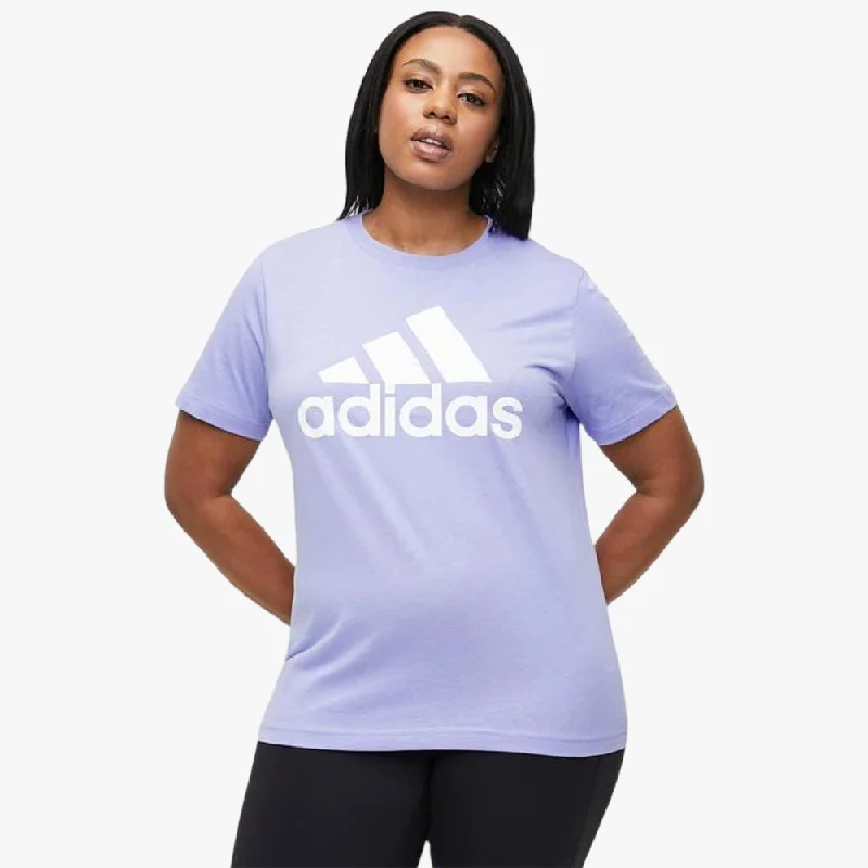 Adidas Womens Bl T 3 Short Sleeve Tee Blue Spark