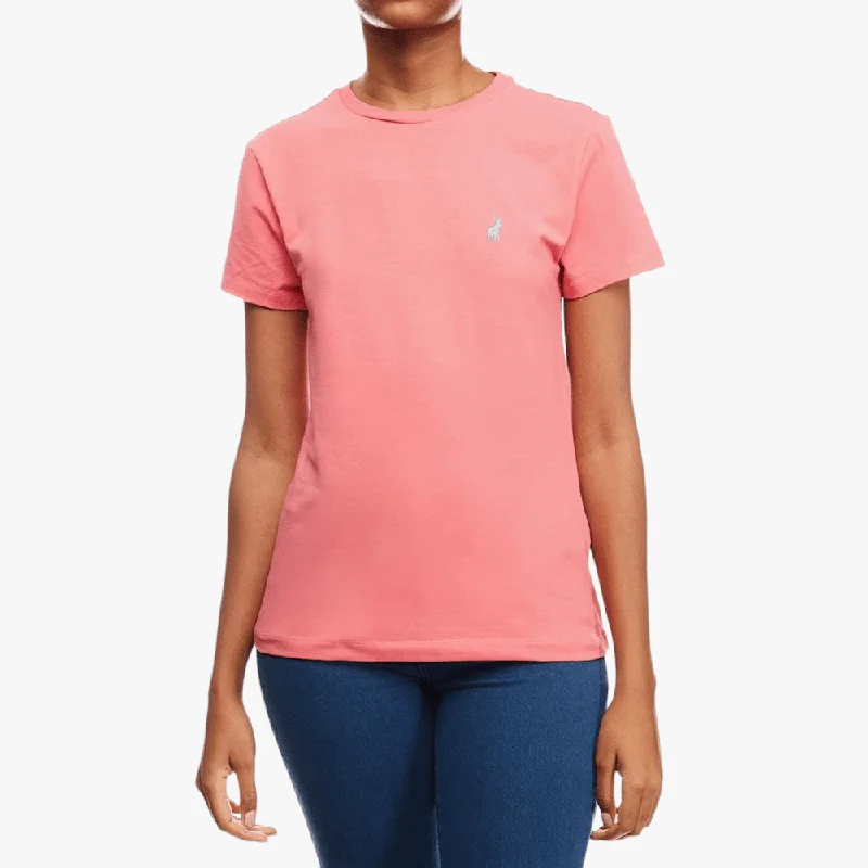 Polo Womens Basic Crew Short Sleeve Tee Coral