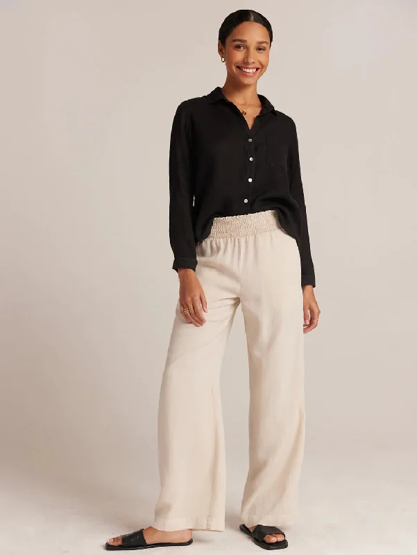 Smocked Waist Wide Leg Pant - Cliffside