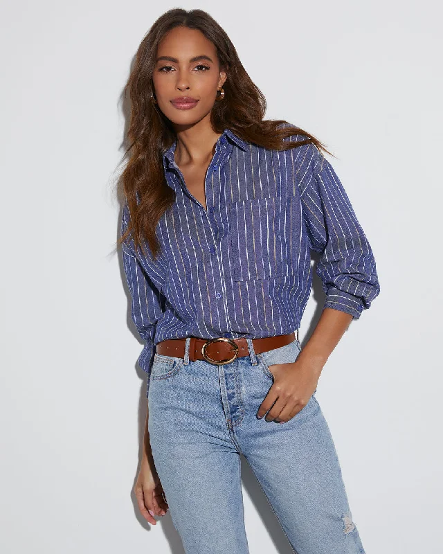 Wilson Striped Button Down Top