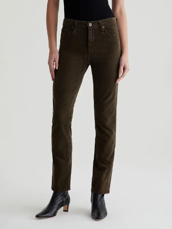 Mari Mid Rise Corduroy Pant - Rich Umber