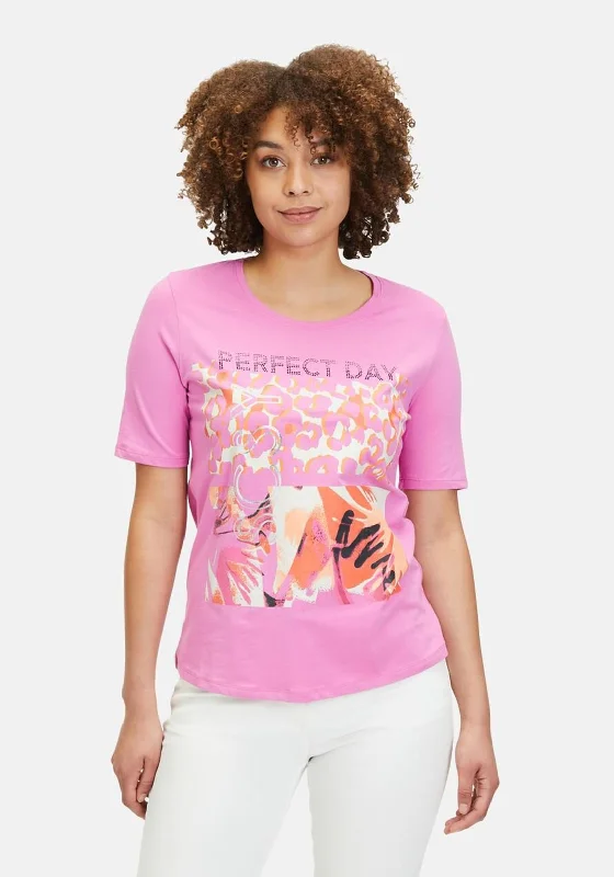 Betty Barclay Perfect Day Leopard T-Shirt, Pink