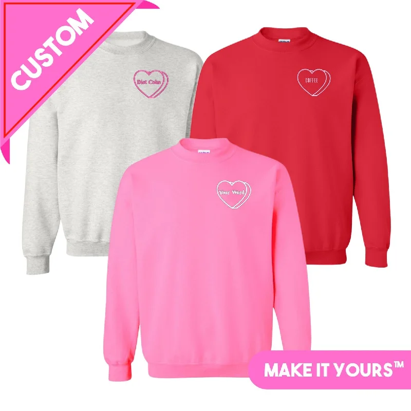 Make It Yours™ 'Candy Heart' Embroidered Sweatshirt