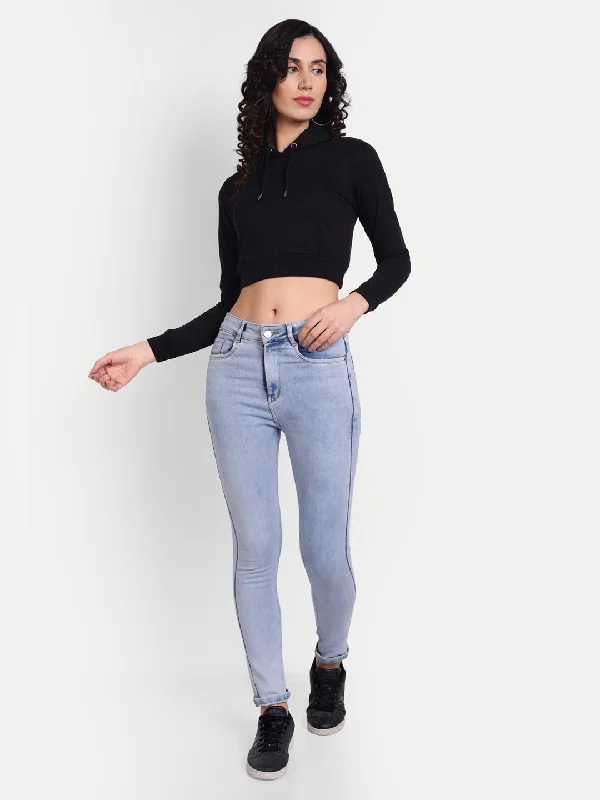 Crop Hoodie by UQ (Black)