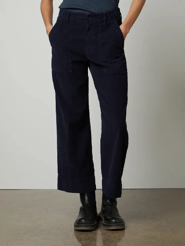 Vera Cropped Corduroy Pant - Night