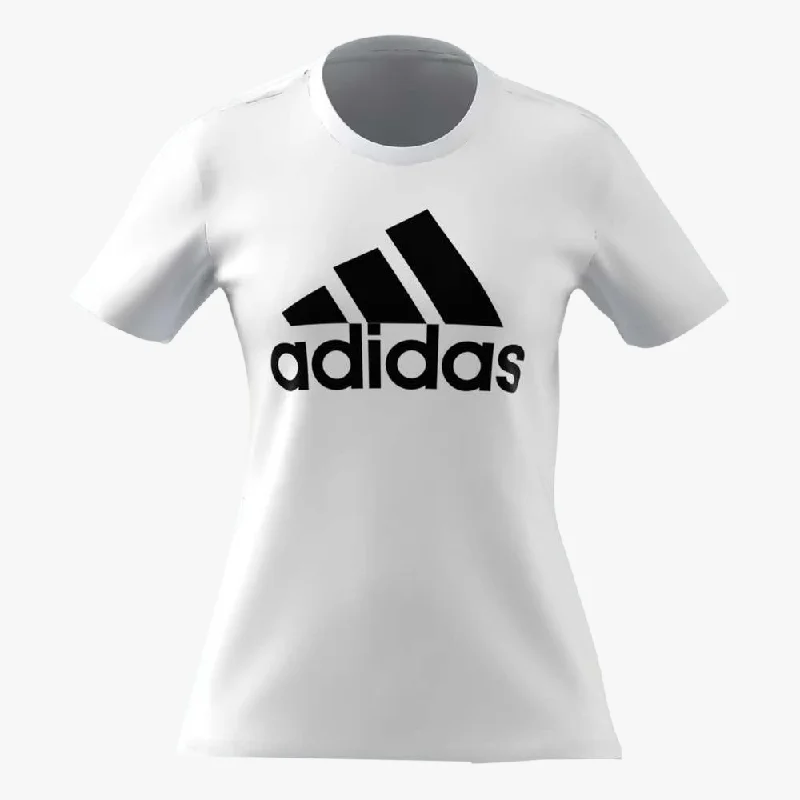 Adidas Womens Big Logo Short Sleeeve Tee Shirt White