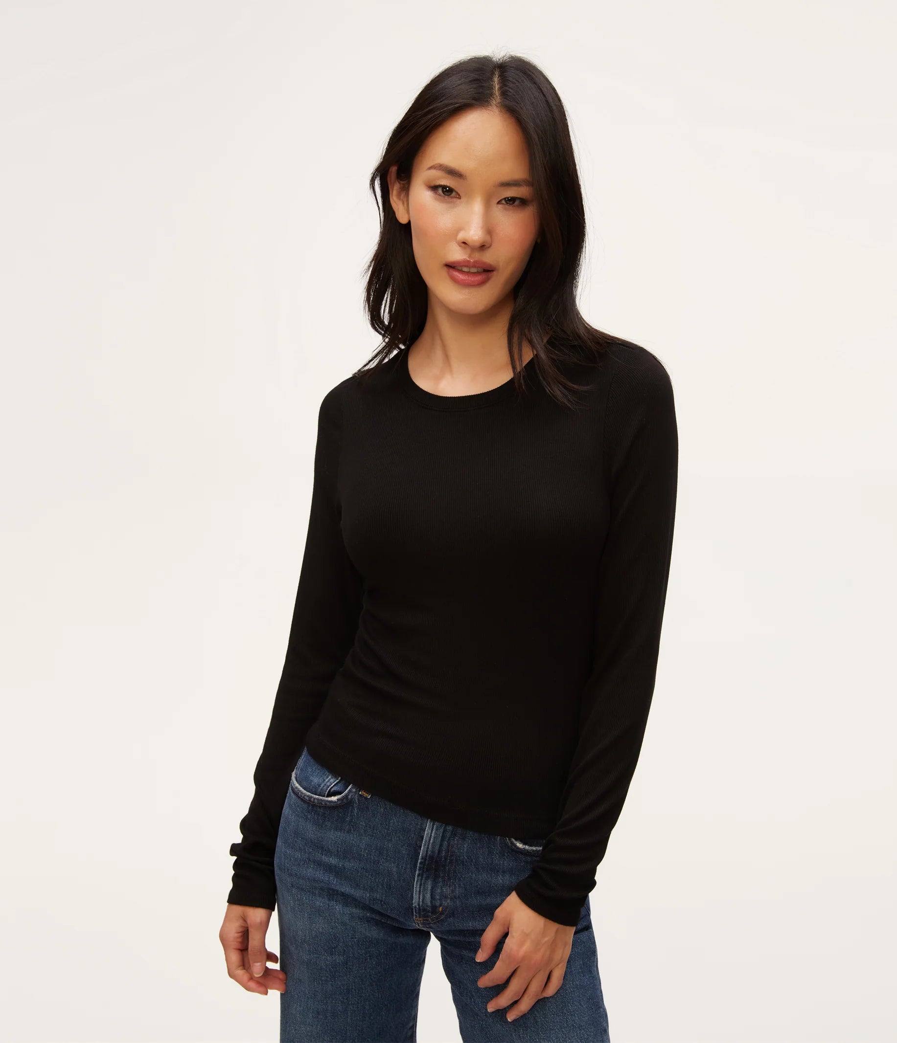 Finn Ribbed Crew Neck Top