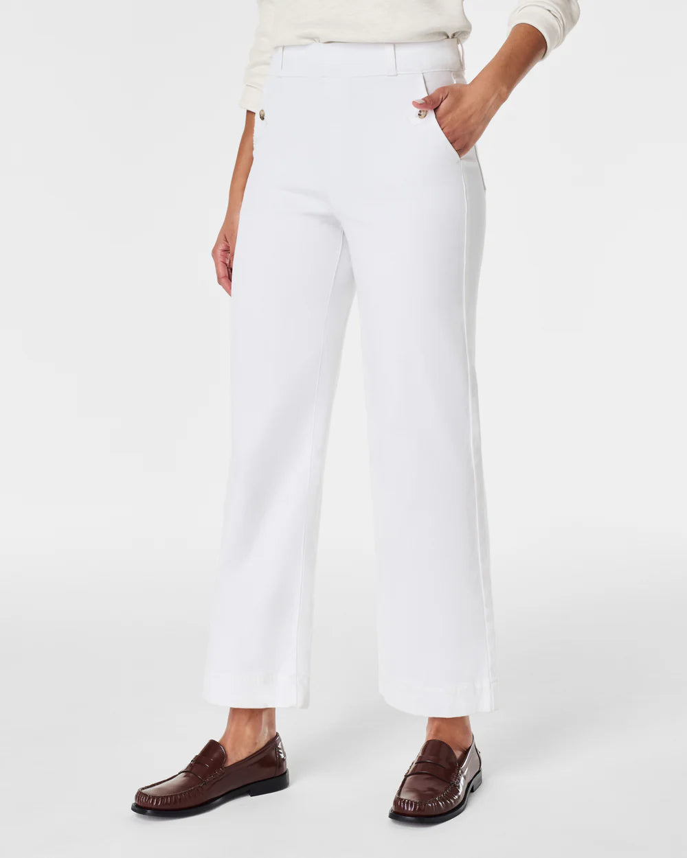 Spanx Stretch Twill Cropped Pant | Bright White