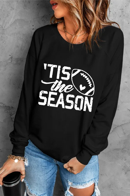 TastyHottie - Football Graphic Round Neck Sweatshirt