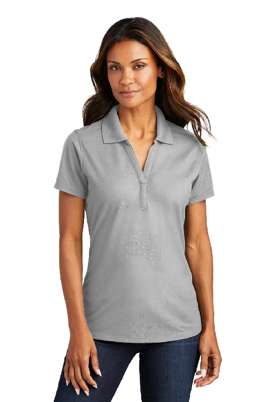 Port Authority Womens EZPerformance Moisture Wicking Short Sleeve Polo Shirt - Gusty Grey - Closeout