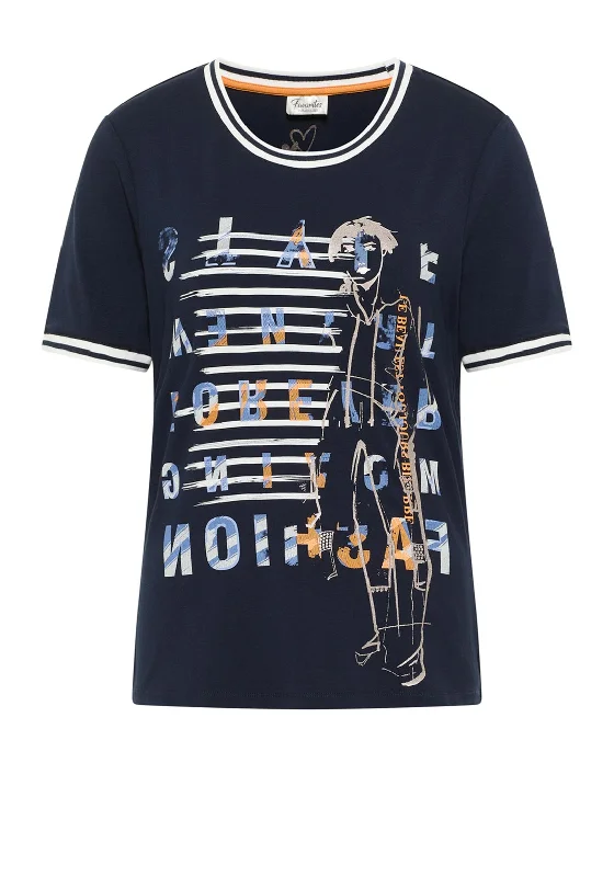 Barbara Lebek Graphic Print T-Shirt, Navy