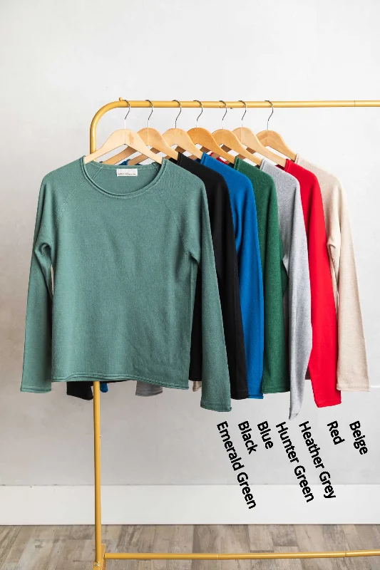 Round Neck Basic Sweater Knit Top