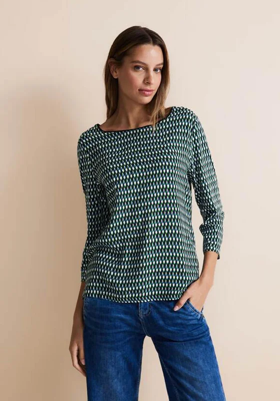 Street One Minimal Pattern Top, Green