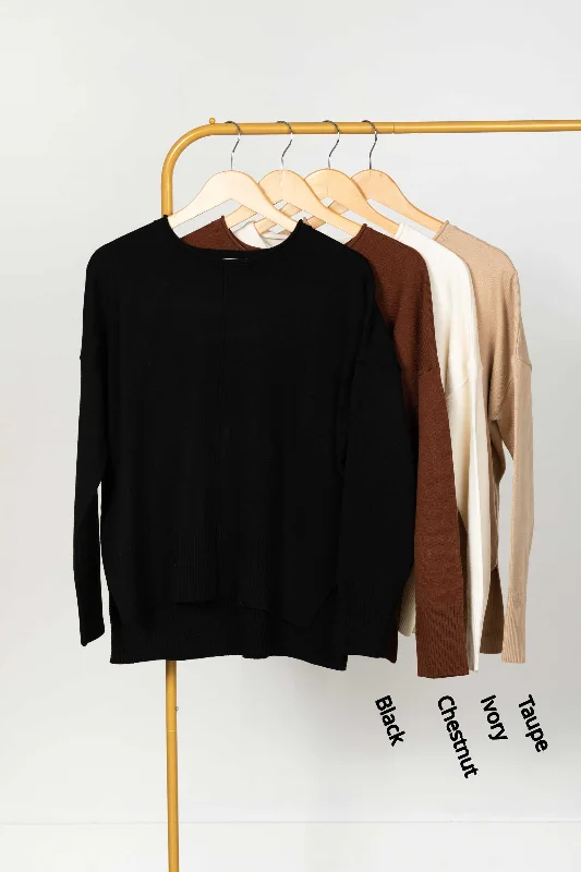 Drop Shoulder Pullover Sweater