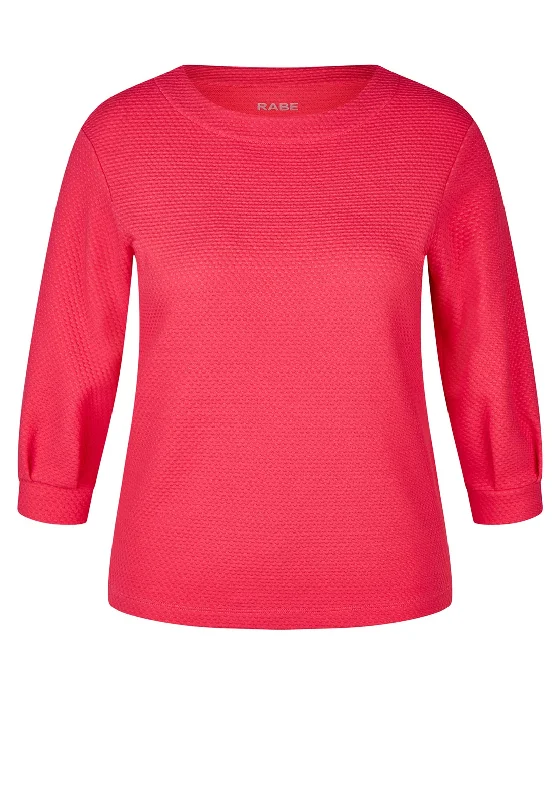 Rabe Round Neck Textured Sweater, Pink