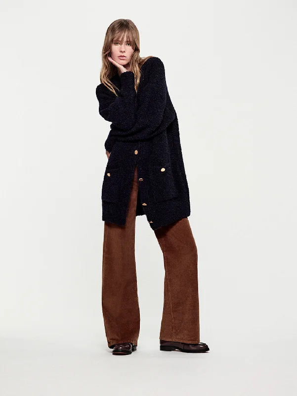 Le Slim Palazzo Corduroy Pant - Toast