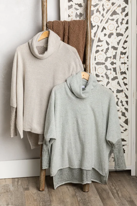 Cowl Neck Soft Brushed Knit Top