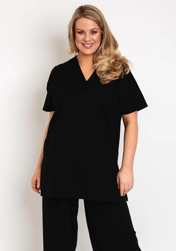 NOEN V-Neck Tunic Top, Black