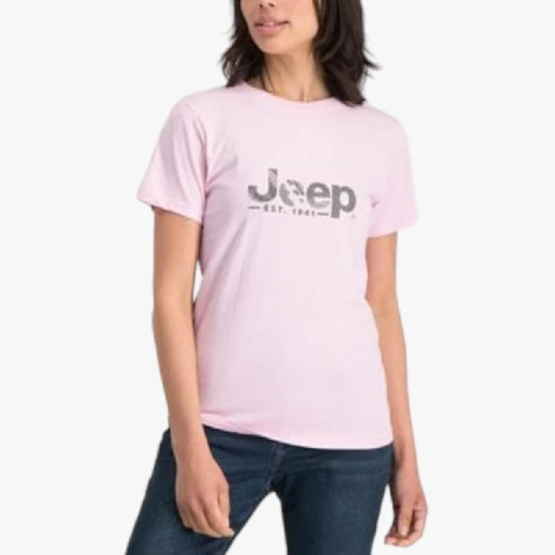 Jeep Womens Graphic Short Sleeve Tee Pink Lavender