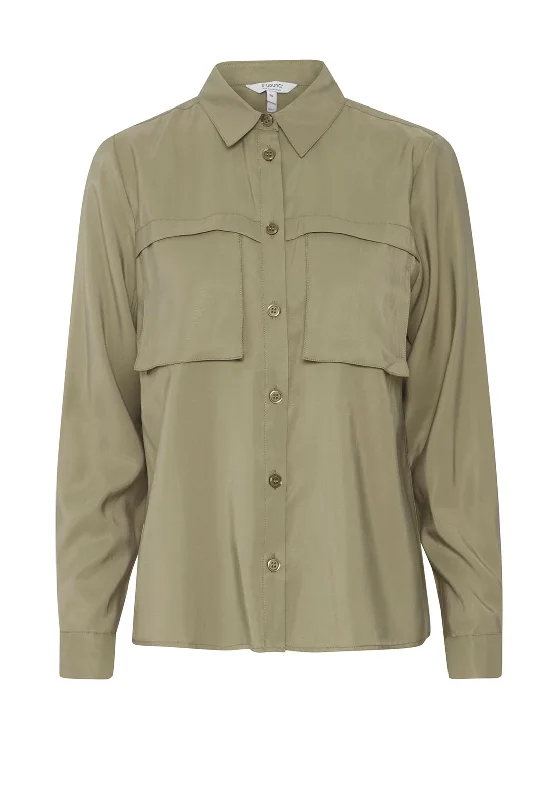 B.Young Isabella Casual Long Sleeve Shirt, Aloe